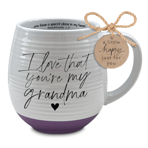 Grandma's Cherished 18 Oz Ceramic Mug With Inspiring Verse